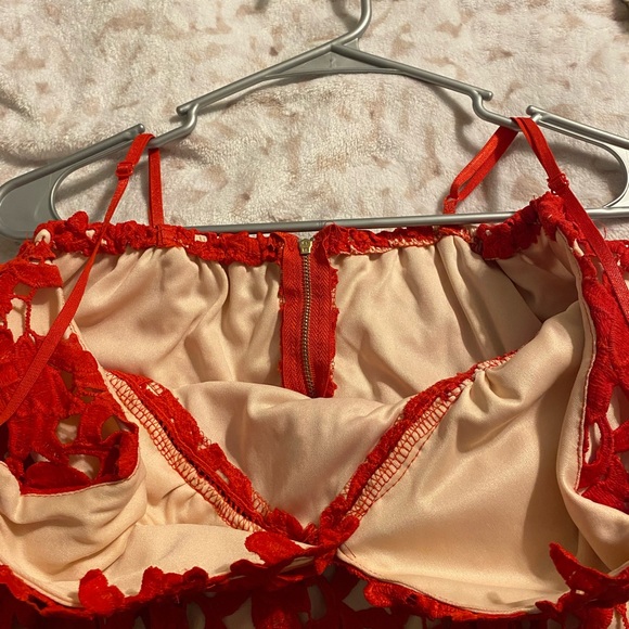 NWOT red lace midi sundress - Picture 9 of 11
